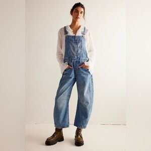 We The Free Good Luck Barrel Overalls